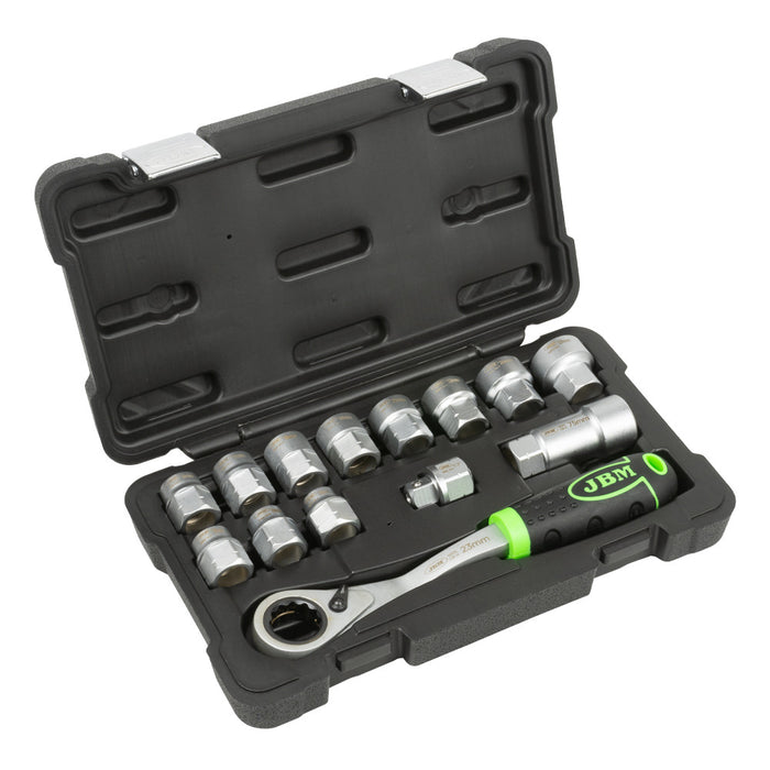 ESTUCHE DE HERRAMIENTAS GO-THROUGH DE 14 PIEZAS 1/2" CINCADO -54090