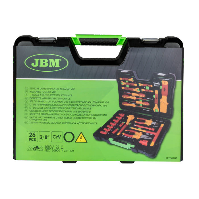 MALETÍN DE HERRAMIENTAS AISLADAS VDE 26 PCS - 54091