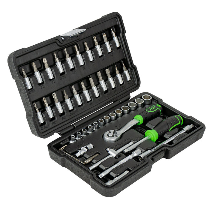 ESTUCHE DE 46 PIEZAS CON VASOS HEXAGONALES CINCADO - 54109