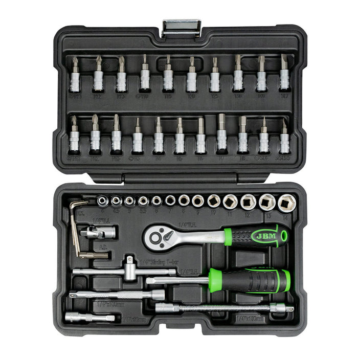 ESTUCHE DE 46 PIEZAS CON VASOS HEXAGONALES CINCADO - 54109