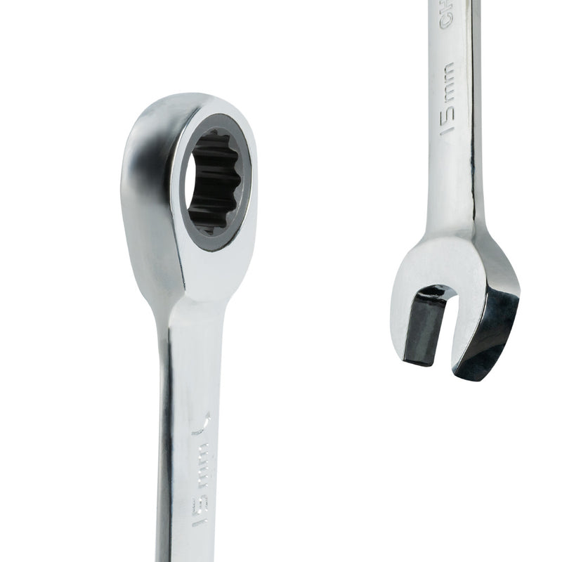 SET DE 12 LLAVES COMBINADAS CON TRINQUETE - 54117