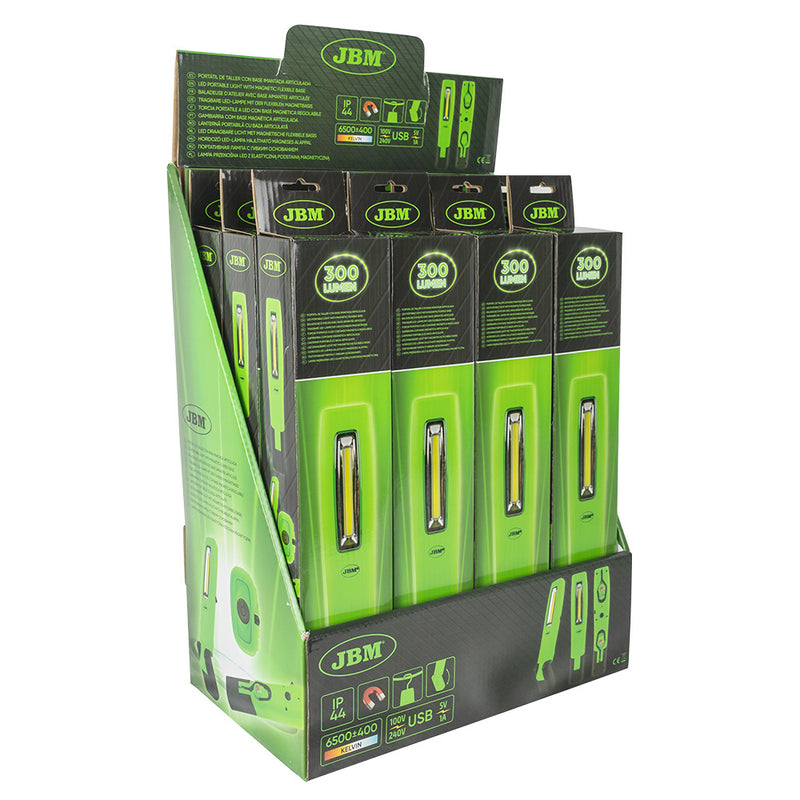 PORTATIL DE TALLER CON BASE IMANTADA ARTICULADA 1000LM - 54124