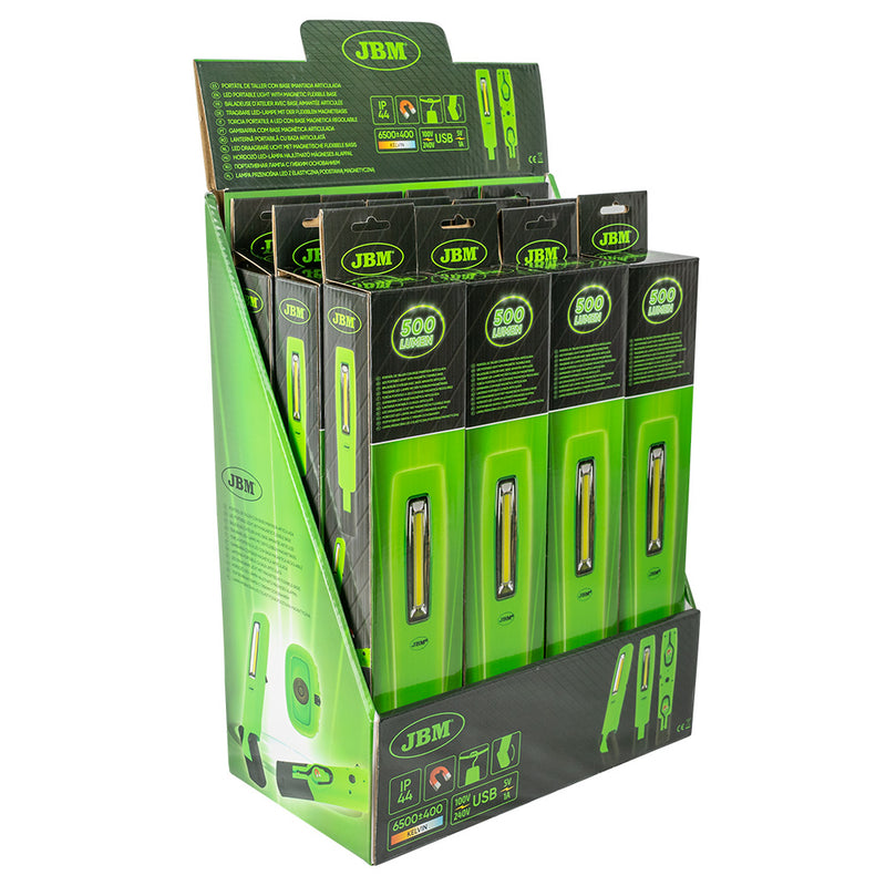 PORTATIL DE TALLER CON BASE IMANTADA ARTICULADA 500LM - 54123