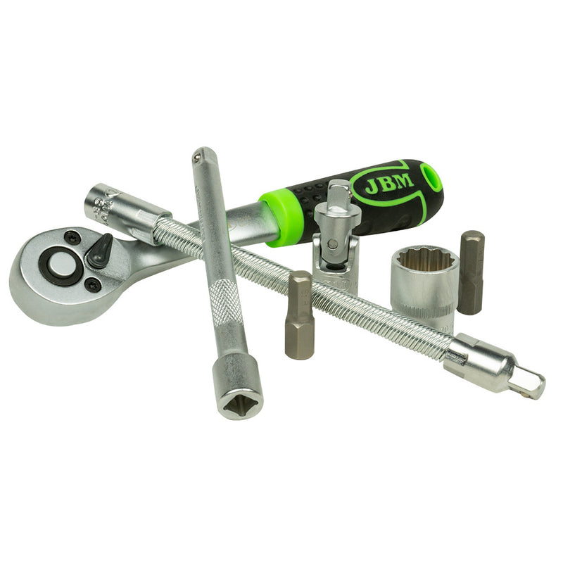 ESTUCHE DE HERRAMIENTAS DE 56 PIEZAS CON VASOS DE 12 CANTOS 1/4" CINCADO 54140