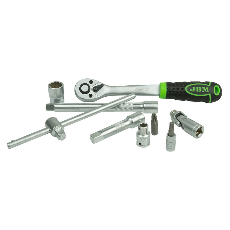 ESTUCHE DE HERRAMIENTAS DE 59 PIEZAS CON VASOS DE 12 CANTOS 3/8" CINCADO -54168