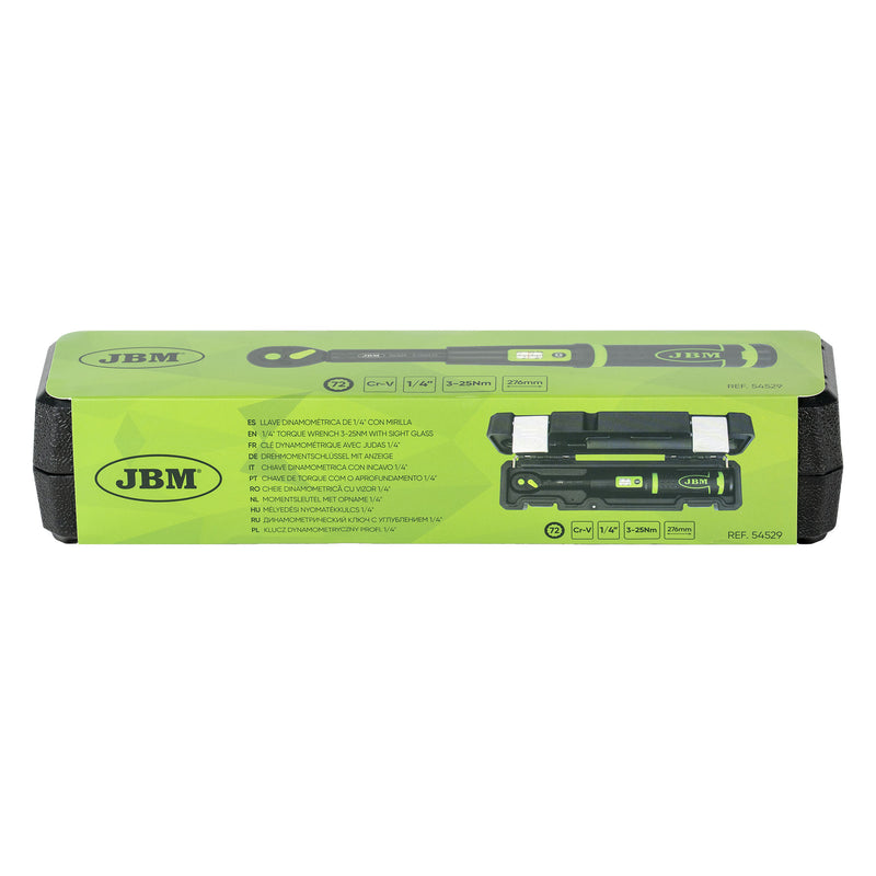 LLAVE DINAMOMÉTRICA DE 1/4" CON MIRILLA CON TORQUE DE 3-25 NM - 54529