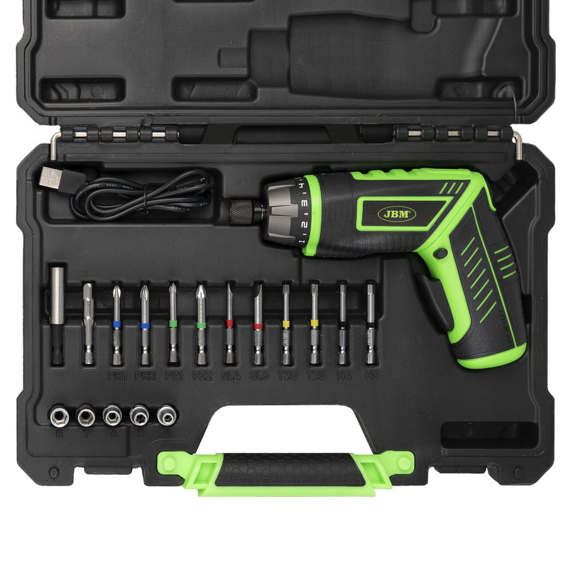 SET DE ATORNILLADOR A BATERÍA Y PUNTAS - 54683