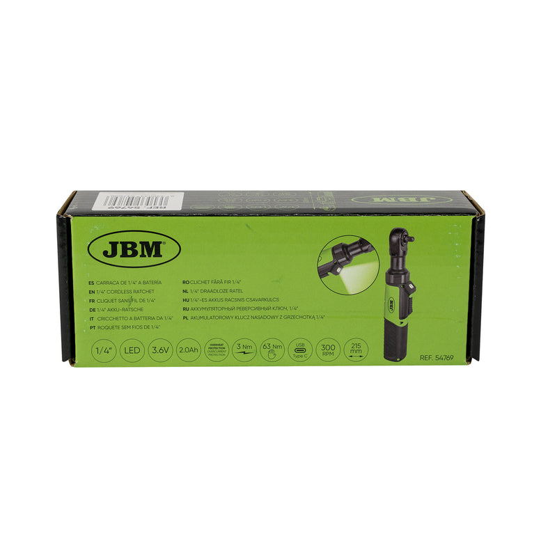 CARRACA DE 1/4” A BATERÍA - 3.6V CON CARGADOR -54769