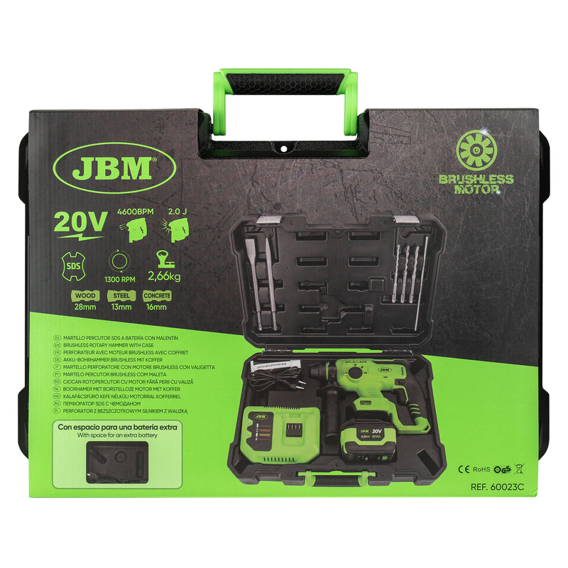 MARTILLO PERCUTOR SDS A BATERÍA CON MALETÍN - 60023C