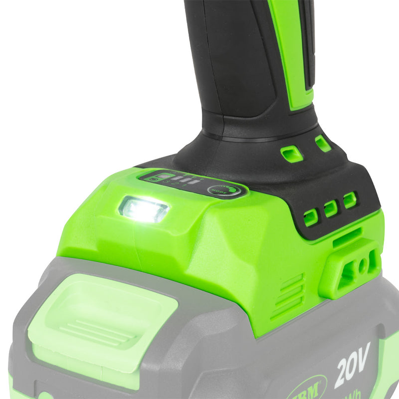 PISTOLA DE IMPACTO BRUSHLESS A BATERÍA 1/2" 800NM - BATERÍA NO INCLUIDA - 60046