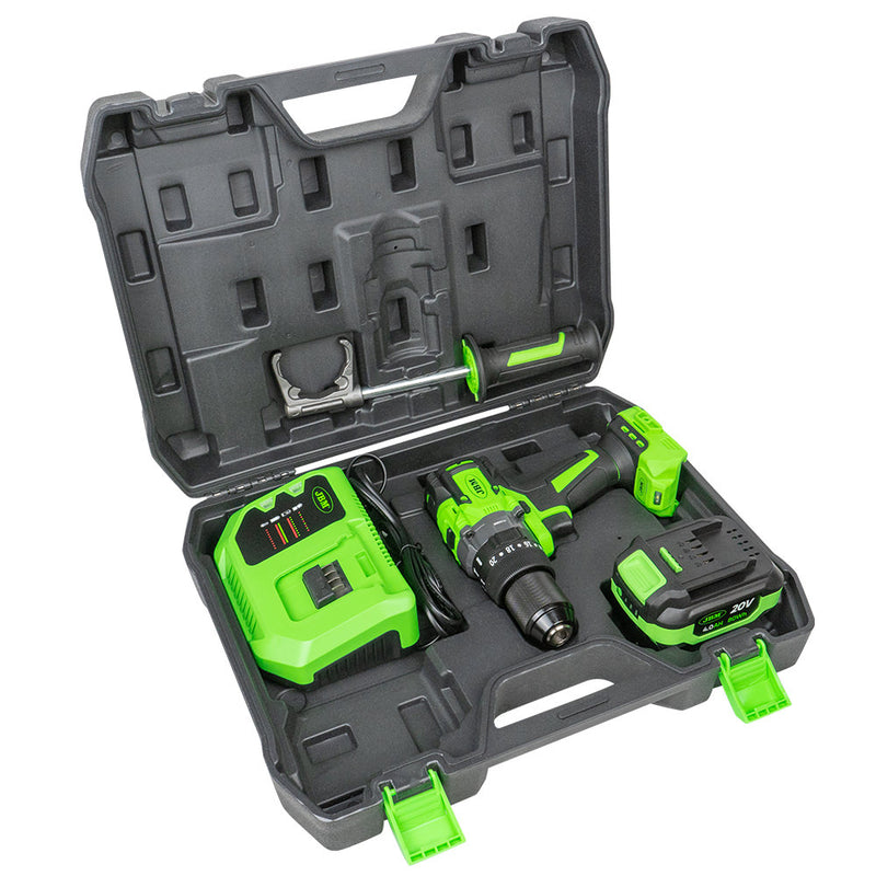 TALADRO PERCUTOR 2 VELOCIDADES A BATERÍA CON MALETÍN - 60047C