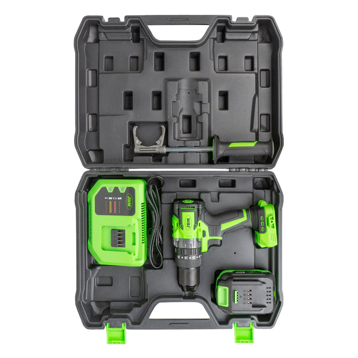 TALADRO PERCUTOR 2 VELOCIDADES A BATERÍA CON MALETÍN - 60047C