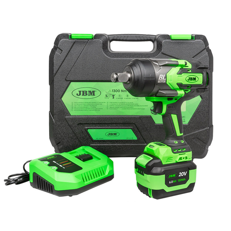 PISTOLA DE IMPACTO BRUSHLESS A BATERÍA 3/4" 1300NM CON MALETÍN - 60048C