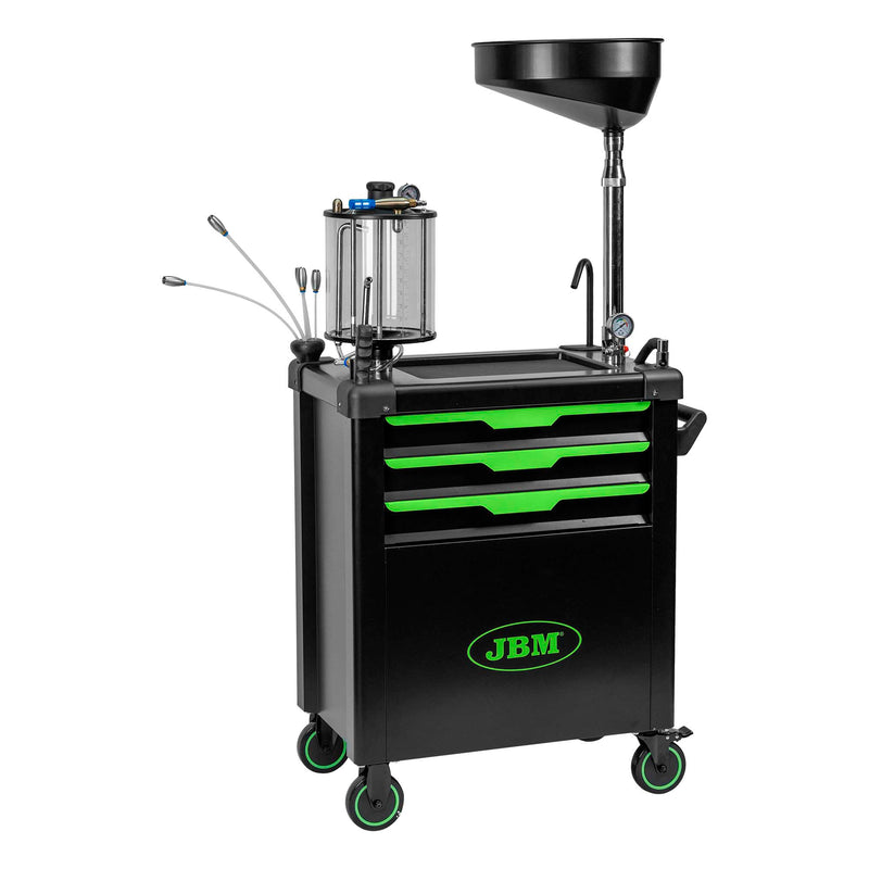 CARRO RECOGEDOR DE ACEITE CON SISTEMA DE ASPIRACIÓN Y COMPARTIMENTOS - 55049