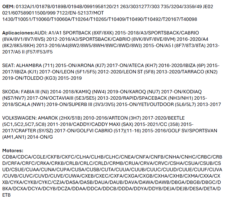 KIT DE CALADO GRUPO VAG 1.4, 1.6, 2.0 TDI COMMON RAIL - 53706