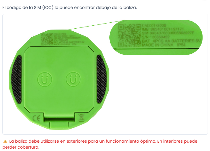 BALIZA DE EMERGENCIA V16 GEOLOCALIZABLE -54735