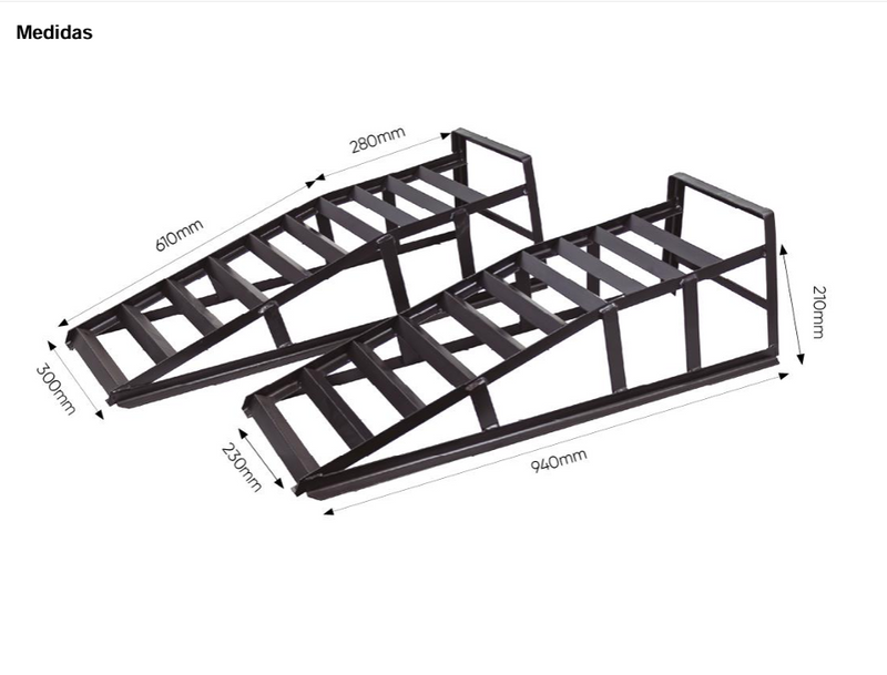 SET DE 2 RAMPAS ELEVADORAS 1T - 52845