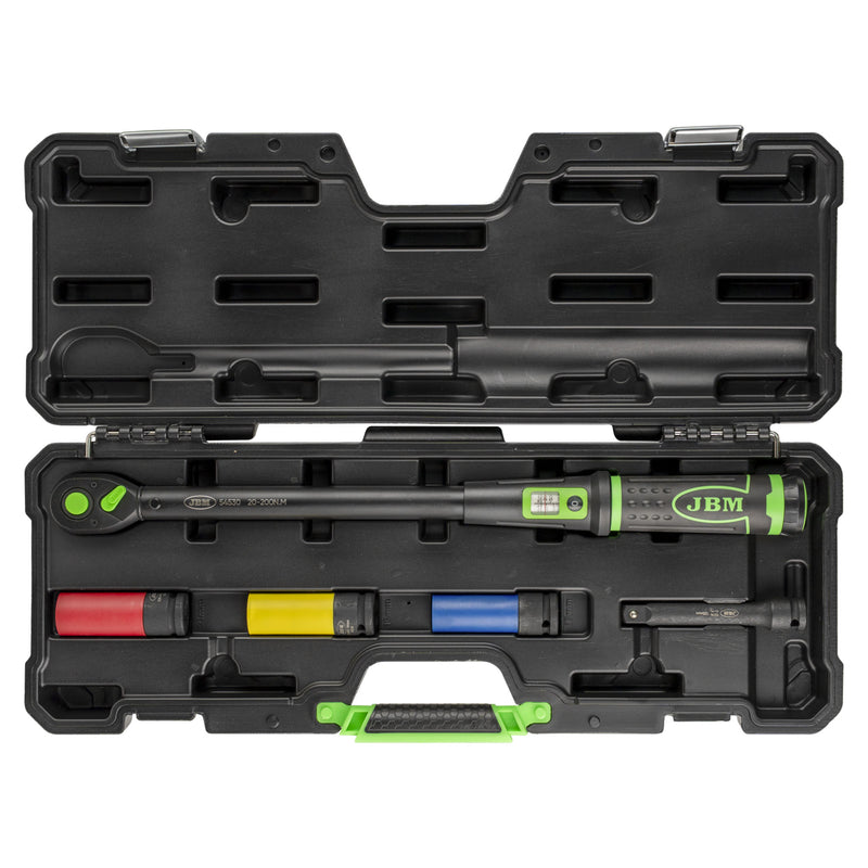 ESTUCHE DE HERRAMIENTAS DE 5 PIEZAS CON LLAVE DINAMOMÉTRICA 1/2" CON MIRILLA - 54785