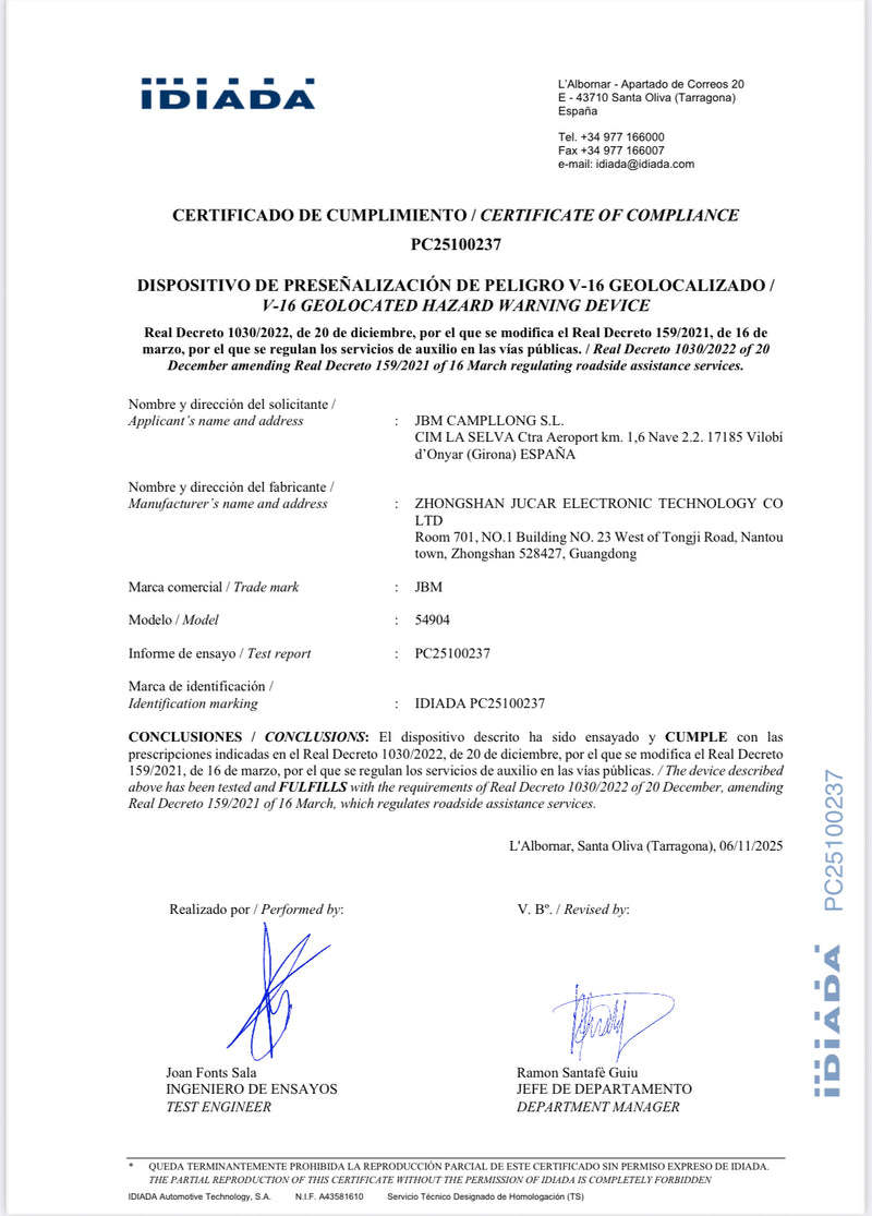 BALIZA DE EMERGENCIA V16 GEOLOCALIZABLE - 54904