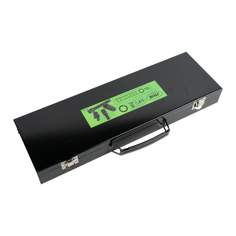 SET DE 15 PIEZAS DE IMPACTO CON 12 VASOS LARGOS DE 1/2" HEXAGONALES + ADAPTADORES - 52346