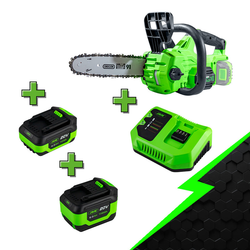 ESPECIAL KIT JARDÍN: MOTOSIERRA + BATERÍA 4AH + 6AH+ CARGADOR - PROMO-ELECTR16