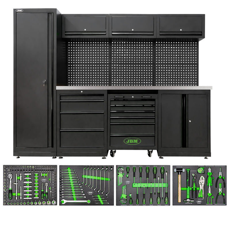 CONJUNTO DE MUEBLES MODULARES (18 PCS) - NEGRO -SERIE588K